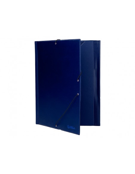 Carpeta liderpapel gomas tres solapas plastico folio color azul Carpeta liderpapel gomas tres solapas plastico folio color azul