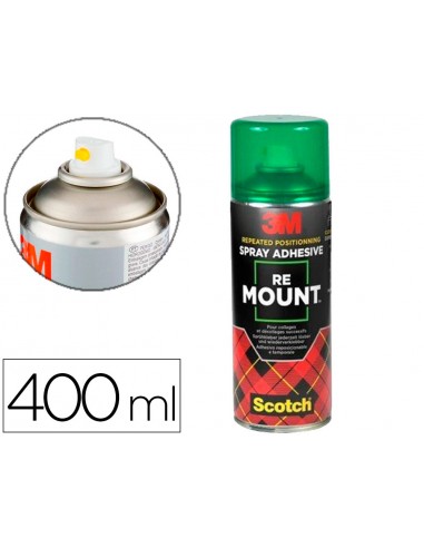 Pegamento 3m spray remount adhesivo reposicionable indefinidamente bote de 400 ml