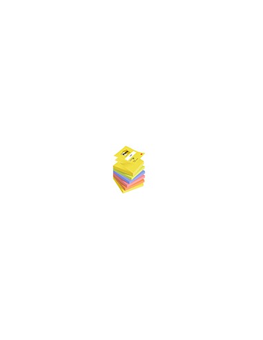Bloc de notas adhesivas quita y pon post-it 76x76 mm z-notesultra intenso pack de 6 blocs surtido