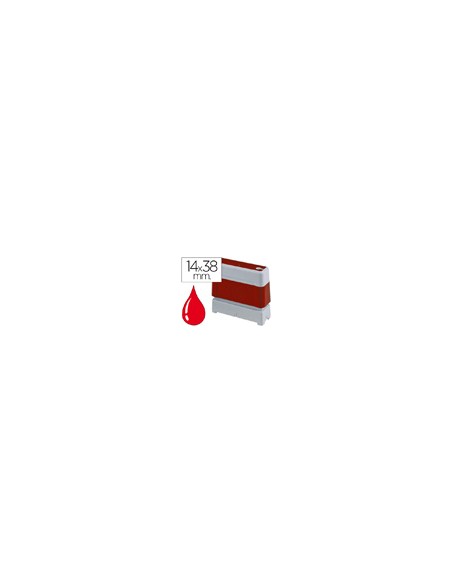 Sello automatico brother 14 mm x 38 mm rojo