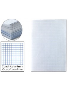 Papel florete liderpapel cuadro 4mm 60gr paquete de 250 hojas