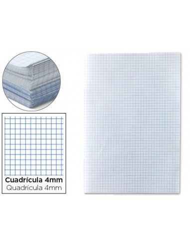 Papel florete liderpapel cuadro 4mm 60gr paquete de 250 hojas
