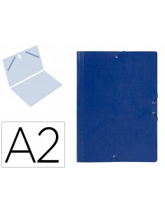 Carpeta planos liderpapel a2 carton gofrado n 12 azul
