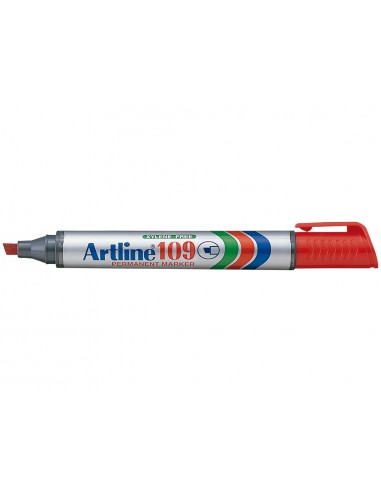 Rotulador artline marcador permanente 109 rojo punta biselada