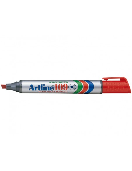 Rotulador artline marcador permanente 109 rojo punta biselada