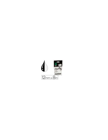 Cinta brother mk-231 blanco-negro 12mm longitud 8 m