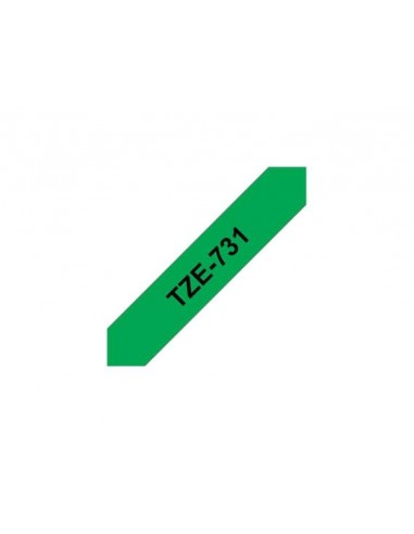 Cinta brother tze-731 verde-negro 12mm longitud 8 m