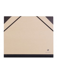 Carpeta de dibujo clairefontaine con gomillas din a4+ kraft marron 260x330 mm