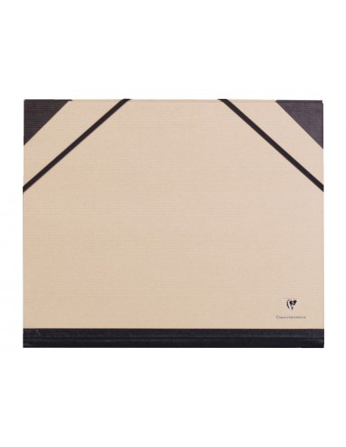 Carpeta de dibujo clairefontaine con gomillas din a4+ kraft marron 260x330 mm