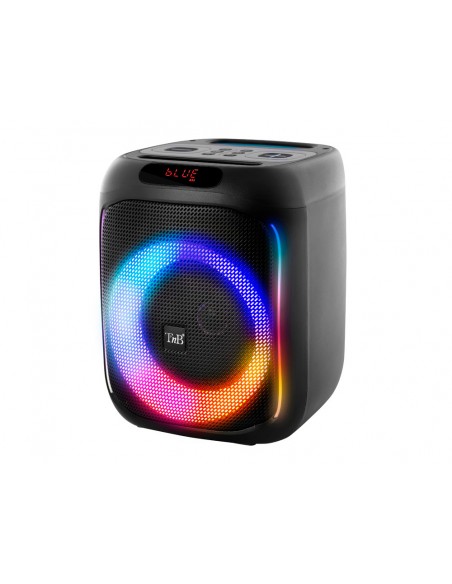 Karaoke tnb cube blaster 40 w bluetooth con luces led y 2 microfonos color negro