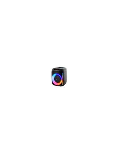 Karaoke tnb cube blaster 40 w bluetooth con luces led y 2 microfonos color negro
