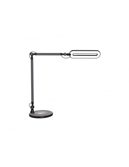 Lampara de escritorio maul led 3 niveles intensidad luz cabezal y brazo inclinable con carga inductiva qi color