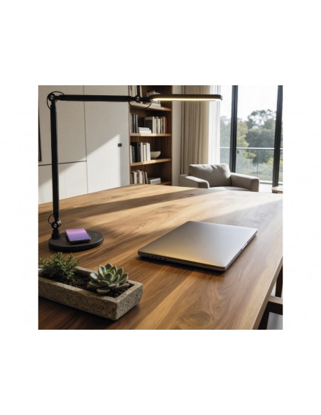 Lampara de escritorio maul led 3 niveles intensidad luz cabezal y brazo inclinable con carga inductiva qi color Lampara de escritorio maul led 3 niveles intensidad luz cabezal y brazo inclinable con carga inductiva qi color