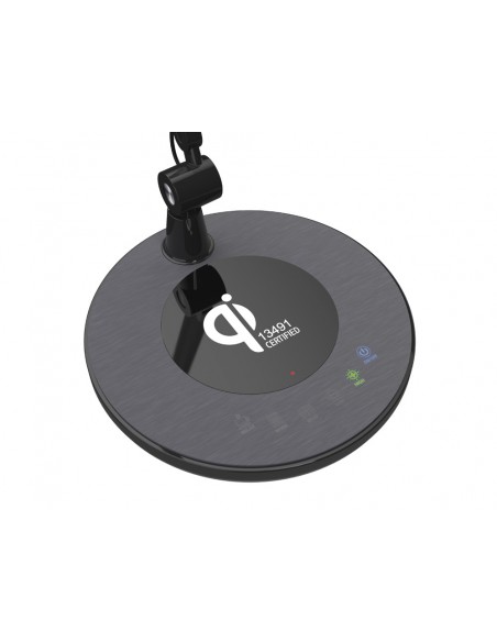 Lampara de escritorio maul led 3 niveles intensidad luz cabezal y brazo inclinable con carga inductiva qi color Lampara de escritorio maul led 3 niveles intensidad luz cabezal y brazo inclinable con carga inductiva qi color