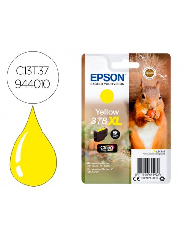 Ink-jet epson 378 xl expression home xp-8605 / 8606 / xp-15000 / xp-8500 / 8505 amarillo 830 pag