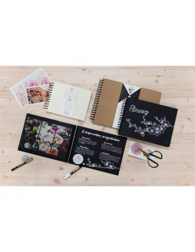 Album espiral para personalizar clairefontaine tapa dura negra 32x24 cm 40 hojas 185 gr