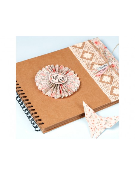 Album espiral para personalizar clairefontaine tapa dura kraft 27x20 cm 40 hojas 200 gr