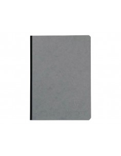 Libreta cosida clairefontaine 14,8x21 cm 96 hojas age-bag liso gris