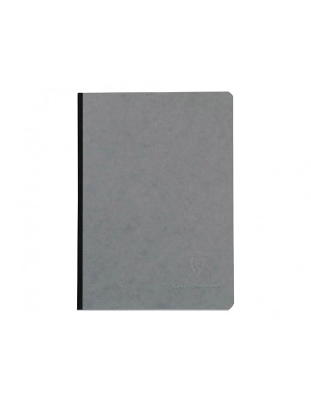 Libreta cosida clairefontaine 14,8x21 cm 96 hojas age-bag liso gris