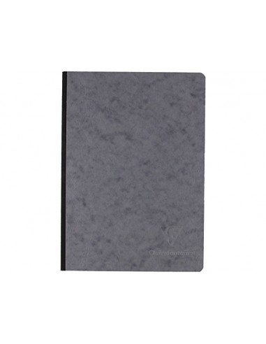 Libreta cosida clairefontaine 14,8x21 cm 96 hojas age-bag liso gris