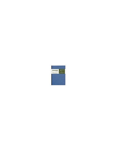 Libreta cosida clairefontaine 14,8x21 cm 96 hojas age-bag liso azul