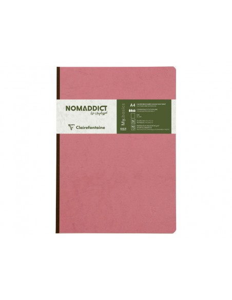 Libreta clairefontaine age-bag tapa cartulina lomo cosido liso 96 hojas color rosa antioquia 210x297 mm