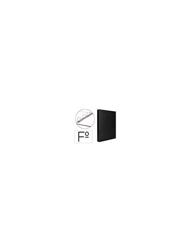 Carpeta de 4 anillas 25mm mixtas liderpapel folio carton forrado paper coat negra