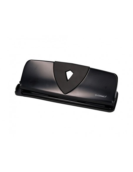 Taladrador q-connect kf01238 negro 4 taladros abertura 1,6 mm capacidad 16 hojas