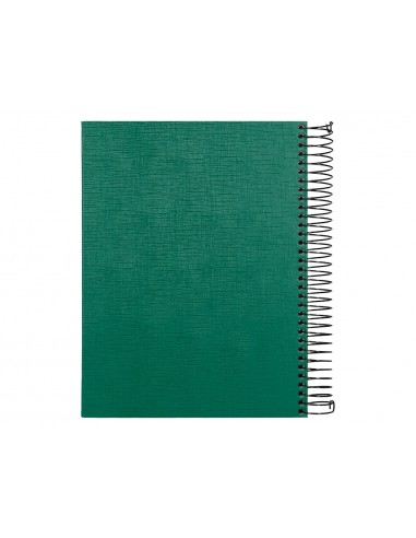 Cuaderno espiral liderpapel a5 micro papercoat tapa forrada 140h 75gr cuadro5mm 5 banda s 6 taladros verde