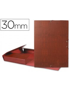 Carpeta proyectos liderpapel folio lomo 30mm carton forrado cuero