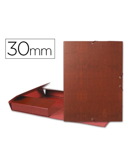 Carpeta proyectos liderpapel folio lomo 30mm carton forrado cuero