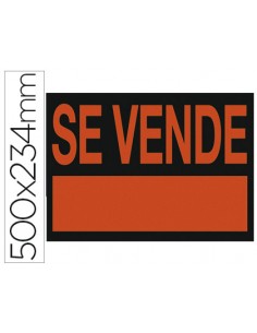 Cartel plastico archivo 2000 /'se vende/' rojo fotoluminiscente 500x230 mm
