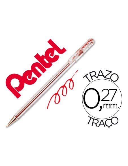 Boligrafo pentel bk-77 b rojo