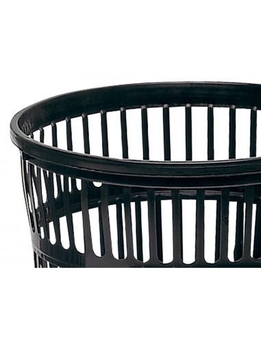Papelera plastico q-connect 15 litros rejilla color negro 285x290 mm