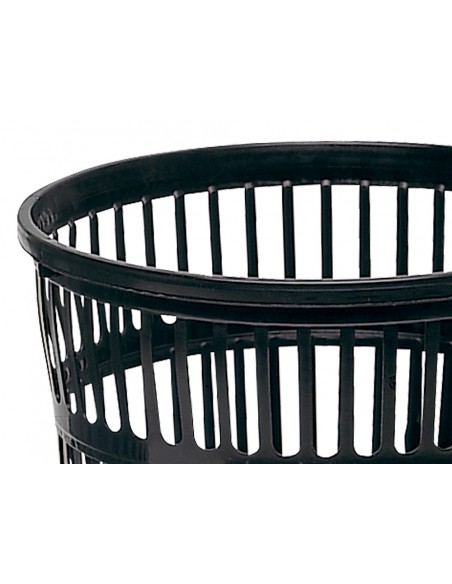 Papelera plastico q-connect 15 litros rejilla color negro 285x290 mm