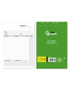 Talonario liderpapel albaran cuarto original y dos copias t315