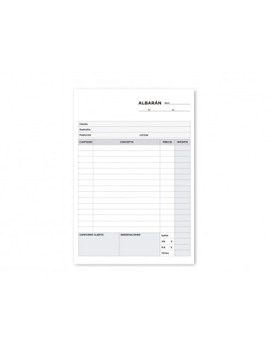 Talonario liderpapel albaran cuarto original y dos copias t315