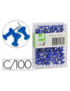 Señalizador de planos q-connect azul caja de 100 unidades