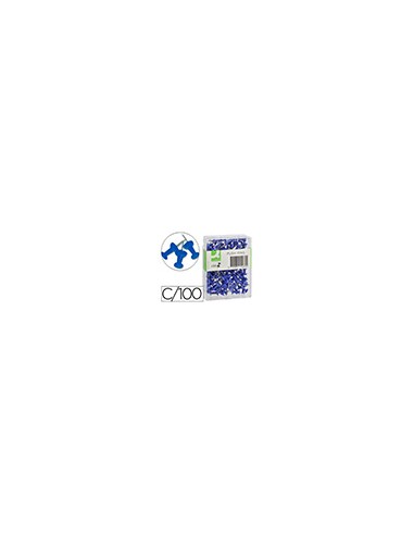Señalizador de planos q-connect azul caja de 100 unidades