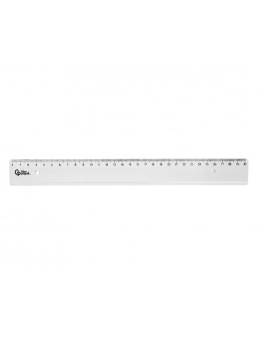 Regla liderpapel plastico irrompible transparente 30 cm