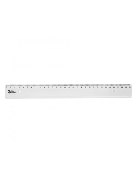 Regla liderpapel plastico irrompible transparente 30 cm