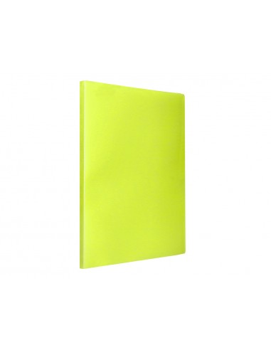 Carpeta liderpapel escaparate 40 fundas polipropileno din a4 amarillo fluor opaco