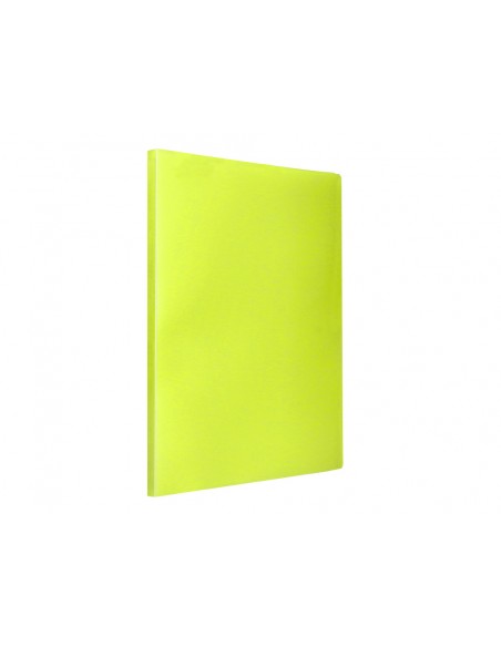 Carpeta liderpapel escaparate 40 fundas polipropileno din a4 amarillo fluor opaco