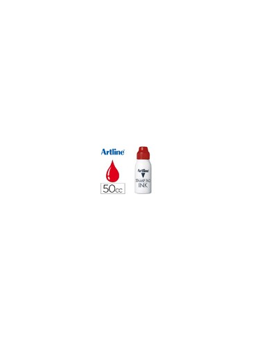 Tinta tampon artline roja bote 50 cc