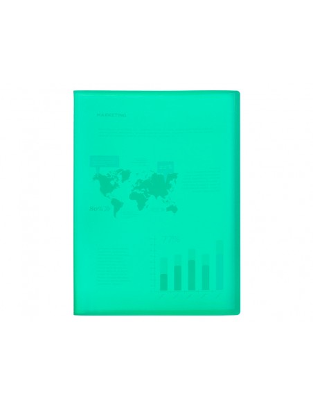 Carpeta liderpapel escaparate 20 fundas polipropileno din a4 verde translucido