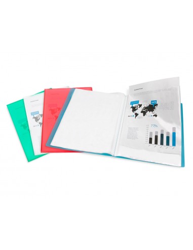 Carpeta liderpapel escaparate 20 fundas polipropileno din a4 verde translucido