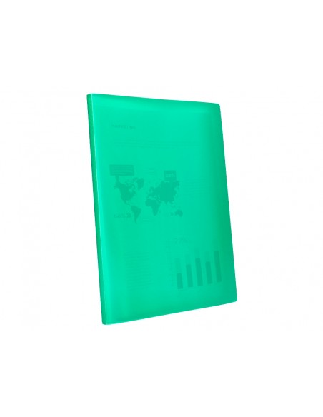 Carpeta liderpapel escaparate 10 fundas polipropileno din a4 verde translucido Carpeta liderpapel escaparate 10 fundas polipropileno din a4 verde translucido