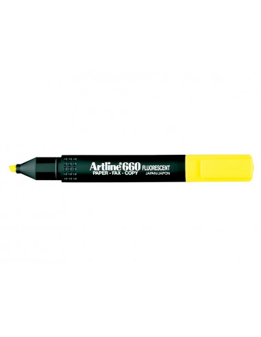 Rotulador artline fluorescente ek-660 amarillo punta biselada