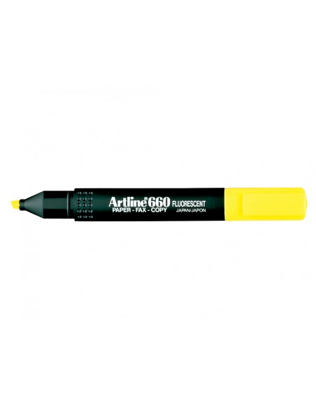 Rotulador artline fluorescente ek-660 amarillo punta biselada