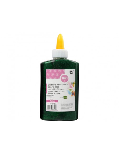 Purpurina pegamento liderpapel fantasia verde metalizado bote de 160 gr Purpurina pegamento liderpapel fantasia verde metalizado bote de 160 gr